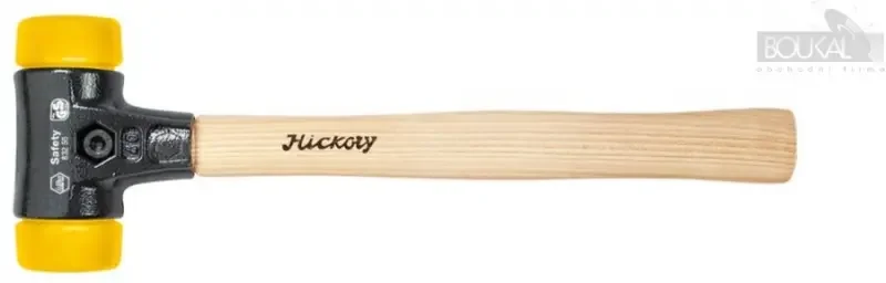 Značkový Palička Safety 325 mm Wiha typ 832-55, hickory rukojeť (hlava - žlutá/žlutá: středně tvrdá/středně tvrdá) (WIHA26641)