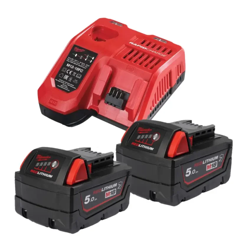 Akce Aku nabíjecí sada Milwaukee M18 NRGCR-502, 2x Akumulátor M18 B5-CR + Aku nabíječka M12-18 FC, 4932479831