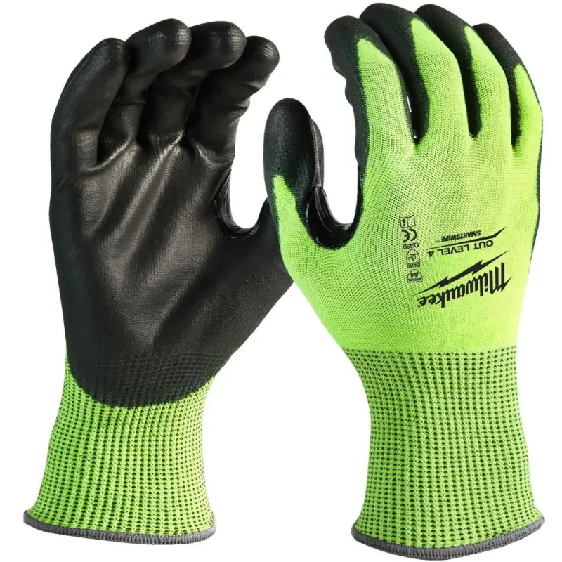 Akční Cena Pracovní reflexní rukavice Milwaukee HI-VIS, ochrana proti proříznutí D, velikost 11 (XXL), 1 pár, 4932479930