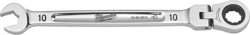Značkový Ráčnový očkoplochý klíč Milwaukee 10 mm MAX BITE, otočná hlava 180°, 4932480183