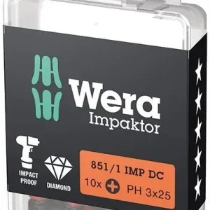 Akční Cena Bit Impaktor 1/4" DIN 3126 C6,3 PH3x25mm Balení 10
