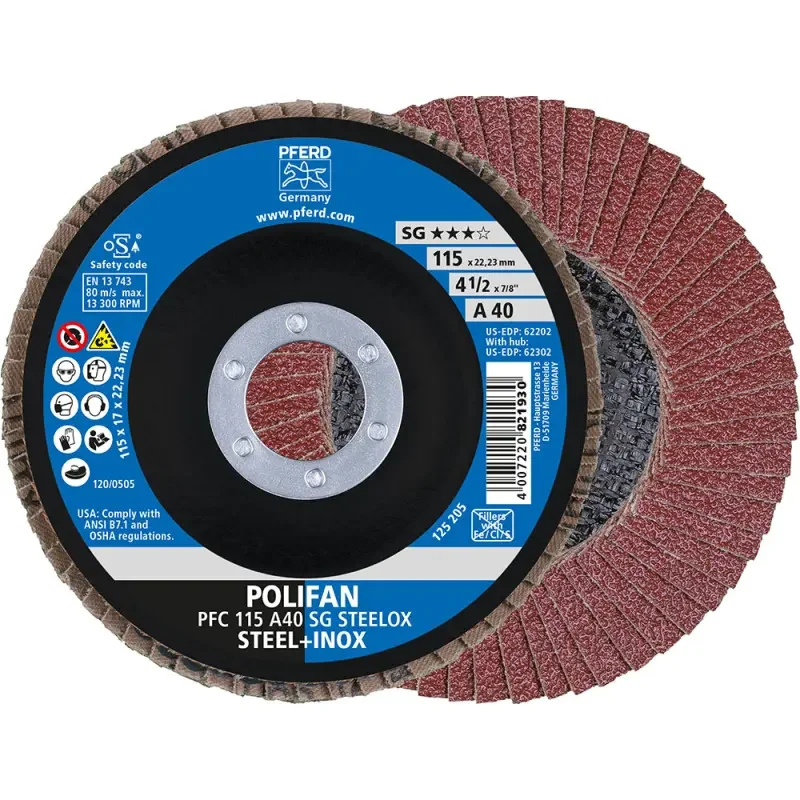 Zlevněný Lamelový brusný kotouč Pferd PFC 115 A 40 PSF STEELOX (PF4007220444559)