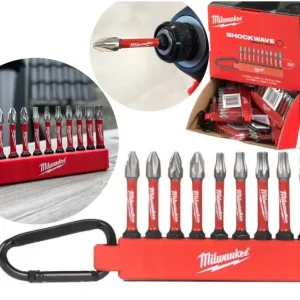 Zlevněný Sada bitů Milwaukee SHOCKWAVE™ IMPACT DUTY s karabinou (10 ks) 4932480941 PH, PZ, TX (MI4932480941)