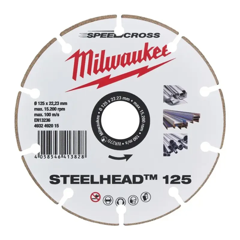 Akční Cena Diamantový rozbrušovací kotouč Milwaukee STEELHEAD™ 125 mm (MI4932492015)