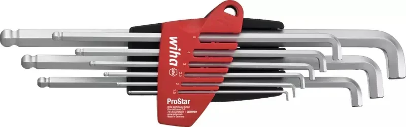 Zástrčné klíče inbus s koulí Wiha SB 369T S9 ProStar Sada 9 dílů v blistru (WIHA35481) Omezená Nabídka