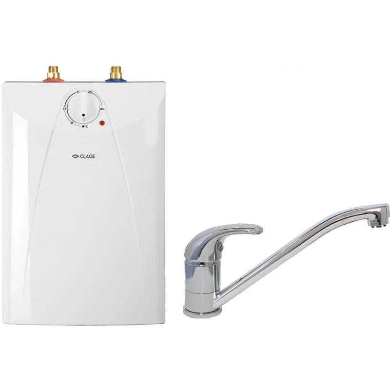 Akce CLAGE Ohřívač vody se zásobníkem S5-U+BDP pod umyvadlo 2,0kW/230V, s ventilovou armaturou 4100-42057