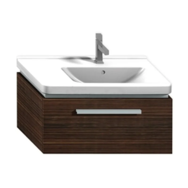Značkový Jika CUBITO skříňka pod asym. umyvadlo 75cm, 1 zásuvka, wenge 4.5011.6.172.441.1