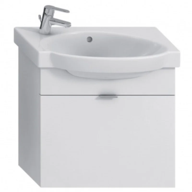 Zlevněný Jika TIGO skříňka s umyvadlem 60cm otvor vlevo, s 1 zásuvkou bílá 4.5514.2.021.500.1