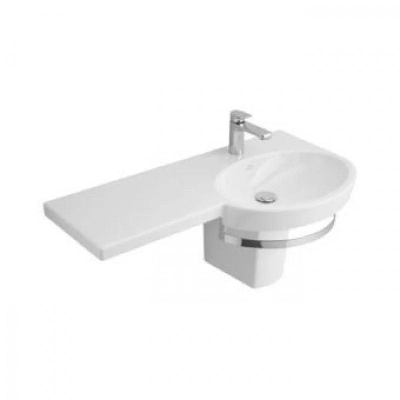 Značkový Villeroy & Boch Variable Umyvadlo na skříňku 1000x510 mm, seříznuto vlevo, umyvadlo vpravo, bílá alpin