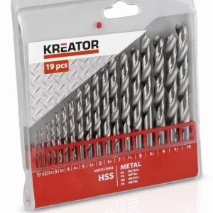 Akce Kreator KRT012003 19 ks HSS Vrtáků do kovu 1-10 mm