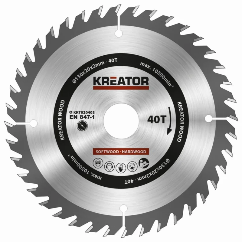 Akce Kreator KRT020403 Pilový kotouč na dřevo 130mm, 40T
