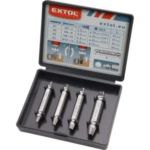 Akční Nabídka EXTOL PREMIUM vytahovák zalomených šroubů sada 4ks, M5-14, HSS, 8801842