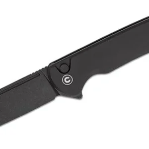 Akční Nabídka CIVIVI Černá hliníková rukojeť Černá stonewashed čepel 14C28N Button Lock C20022B-1
