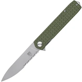 Akční Nabídka CobraTec Medium Cayden OD Green Drop Serrated 01CT025