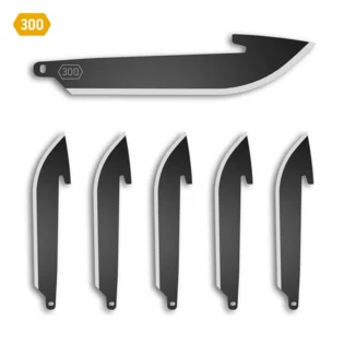 Akce Outdoor Edge 3,0" Náhradní čepele Drop Point 6-Pack Černý oxid 09OE083