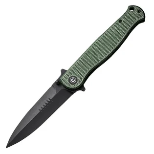 Akce CIVIVI RS71 Zelená Canvas Micarta RukojeťČerně Stonewashed Nitro-V ČepelLiner Lo