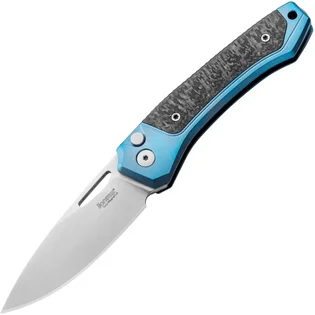 Akce LionSteel Twain CPM MagnaCut Satin, modrá titan / rukojeti z uhlíkových vláken TW BL CF