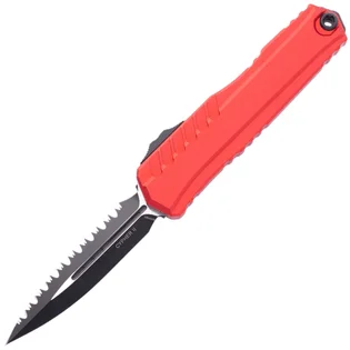 Značkový Microtech CYPHER II D/E ČERNÝ PLNĚ ZOUBKOVANÝ ČERVENÝ 1242-3RD