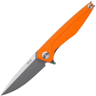Akce ANV Knives Z300 Stonewash/Plain edge, Oranžová G10