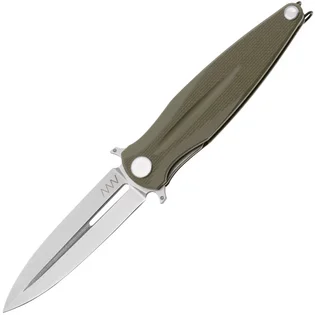 Akční Nabídka ANV Knives Z400 BB Stonewash/Plain edge, Olivová G10