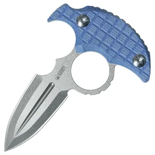 Akce KUBEY Cavy Stonewashed 14C28N čepel Modrá Micarta Kydex pouzdro s Tek-Lok úchytem KU403D