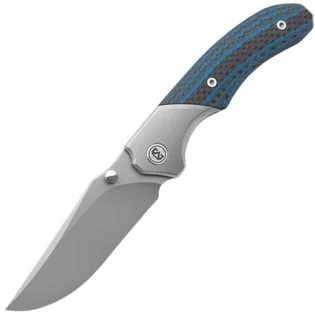 Akce Miguron Knives Centurion 3,5" čepel M390, pískovaný titan a modrý karbon
