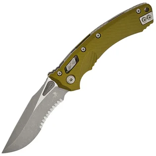 Akce Microtech Amphibian® - RAM-LOK™ S/E Fluted OD Green Apocalyptic® Částečně Zubatý