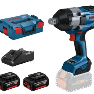 Značkový Aku rázový utahovák Bosch GDS 18 V-1050 H, 3/4", 2x5,0Ah, L-Boxx (1.050Nm)