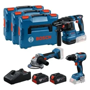 Akce Kombinovaná sada Bosch GSR 18V-65 + GBH 18V-22 + GWS 18V-8, 2x5,0Ah, brašna